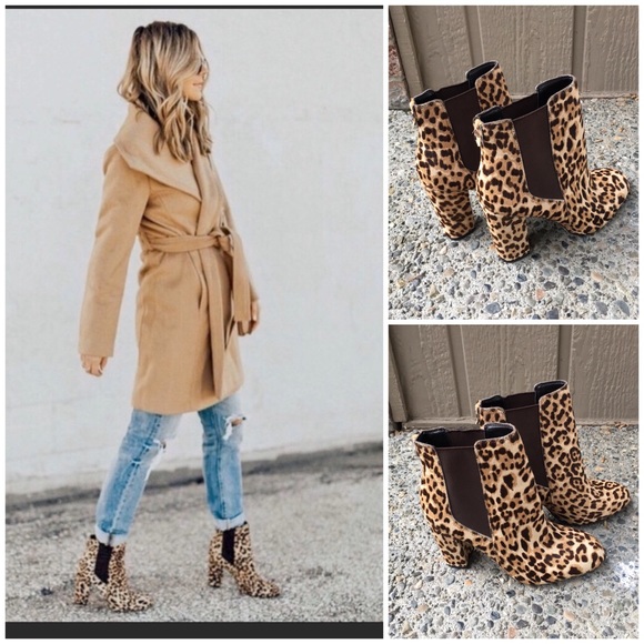 Anthropologie Shoes - Sam Edelman Booties Leopard Print Calf Hair 7 NWOT